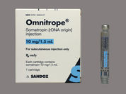 Omnitrope: This is a Cartridge imprinted with nothing on the front, nothing on the back.