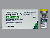 Cosyntropin: This is a Vial imprinted with nothing on the front, nothing on the back.