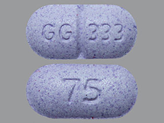 This is a Tablet imprinted with GG 333 on the front, 75 on the back.