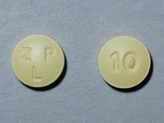 This is a Tablet imprinted with ZLP on the front, 10 on the back.