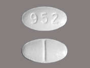 Cozaar: This is a white oval Tablet imprinted with 952 on the front, nothing on the back, and is manufactured by ORGANON LLC.