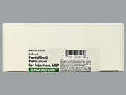 Penicillin G Potassium: Esto es un Vial imprimido con nada en la parte delantera, nada en la parte posterior, y es fabricado por None.