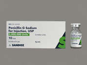 Penicillin G Sodium: This is a colorless Vial imprinted with nothing on the front, nothing on the back, and is manufactured by SANDOZ.