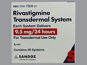 Rivastigmine: This is a Patch Transdermal 24 Hours imprinted with nothing on the front, nothing on the back.