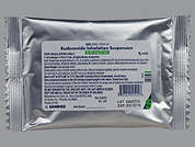 Budesonide: Esto es un Ampul Para Nebulización imprimido con nada en la parte delantera, nada en la parte posterior, y es fabricado por SANDOZ.