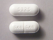 Probenecid W/Colchicine: This is a Tablet imprinted with DAN  DAN on the front, 5325 on the back.