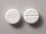 Primidone: Esto es un Tableta imprimido con DAN  DAN en la parte delantera, 5321 en la parte posterior, y es fabricado por None.
