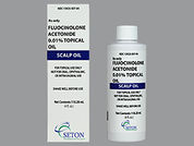 Fluocinolone Acetonide: This is a Oil imprinted with nothing on the front, nothing on the back.