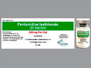Pentamidine Isethionate: This is a colorless Vial imprinted with nothing on the front, nothing on the back, and is manufactured by SETON PHARMACEU.