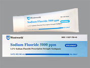Sodium Fluoride: This is a Paste imprinted with nothing on the front, nothing on the back.
