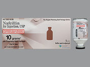 Nafcillin Sodium: Esto es un Vial imprimido con nada en la parte delantera, nada en la parte posterior, y es fabricado por None.