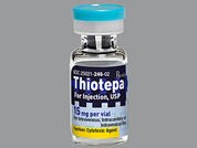 Thiotepa: This is a Vial imprinted with nothing on the front, nothing on the back.