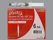 Glydo: This is a Jelly With Prefilled Applicator imprinted with nothing on the front, nothing on the back.