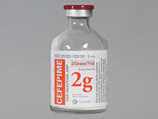 Cefepime Hcl: Esto es un Vial imprimido con nada en la parte delantera, nada en la parte posterior.