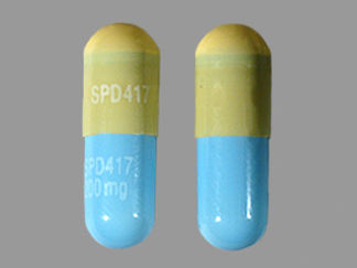 This is a Capsule Er Multiphase 12hr imprinted with SPD417 on the front, SPD417  200mg on the back.