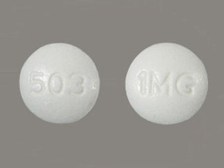 This is a Tablet Er 24 Hr imprinted with 503 on the front, 1MG on the back.