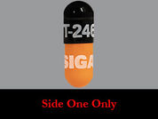 Tpoxx (National Stockpile): This is a Capsule imprinted with ST-246 and logo on the front, SIGA and logo on the back.