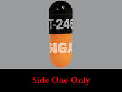 Tpoxx (National Stockpile): This is a orange oblong Capsule imprinted with ST-246 and logo on the front, SIGA and logo on the back, and is manufactured by SIGA TECHNOLOGI.