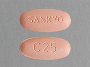 Benicar Hct: This is a Tablet imprinted with SANKYO on the front, C25 on the back.