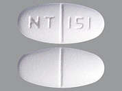 Gabapentin: This is a white oval Tablet imprinted with NT 151 on the front, nothing on the back, and is manufactured by SOLCO HEALTHCAR.