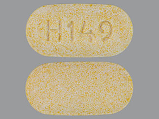 This is a Tablet imprinted with H 149 on the front, nothing on the back.