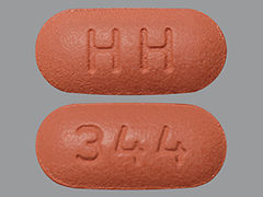 This is a Tablet imprinted with HH on the front, 344 on the back.