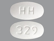 Irbesartan: This is a Tablet imprinted with HH on the front, 329 on the back.