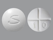Amphetamine Sulfate: Esto es un Tableta imprimido con 1 0 en la parte delantera, logo en la parte posterior, y es fabricado por None.