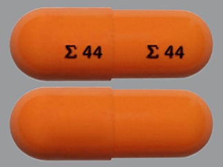 This is a Capsule imprinted with logo and 44 on the front, logo and 44 on the back.