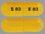 Acitretin: This is a Capsule imprinted with logo and 83 on the front, logo and 83 on the back.