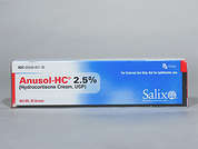 Anusol-Hc: Esto es un Crema Con Perineal Aplicador blanco imprimido con nada en la parte delantera, nada en la parte posterior, y es fabricado por SALIX/BAUSCH HE.