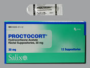 Proctocort: This is a Suppository Rectal imprinted with nothing on the front, nothing on the back.