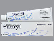 Santyl: This is a Ointment imprinted with nothing on the front, nothing on the back.