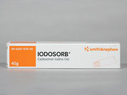 Iodosorb: This is a Gel imprinted with nothing on the front, nothing on the back.