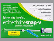 Epinephrinesnap-V: Esto es un Kit imprimido con nada en la parte delantera, nada en la parte posterior, y es fabricado por None.