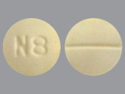 Folic Acid: This is a Tablet imprinted with N8 on the front, nothing on the back.