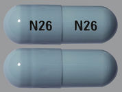 Butalbital/Apap/Caffeine: Esto es un Cápsula imprimido con N26 en la parte delantera, N26 en la parte posterior, y es fabricado por None.