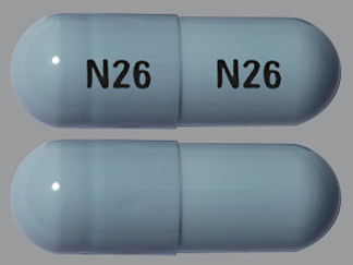 Esto es un Cápsula imprimido con N26 en la parte delantera, N26 en la parte posterior, y es fabricado por None.