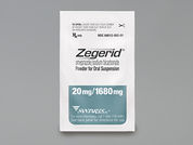 Zegerid Rx: This is a Packet imprinted with nothing on the front, nothing on the back.