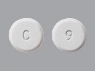 This is a Tablet imprinted with C on the front, 9 on the back.