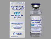 Ropivacaine Hcl/Pf: Esto es un Vial imprimido con nada en la parte delantera, nada en la parte posterior, y es fabricado por None.