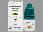 Bimatoprost: This is a Drops imprinted with nothing on the front, nothing on the back.