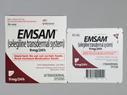 Emsam: This is a Patch Transdermal 24 Hours imprinted with nothing on the front, nothing on the back.