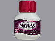 Miralax: This is a Powder imprinted with nothing on the front, nothing on the back.