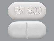 Aptiom: This is a Tablet imprinted with ESL800 on the front, nothing on the back.