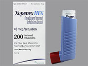 Xopenex Hfa: This is a Hfa Aerosol With Adapter imprinted with nothing on the front, nothing on the back.