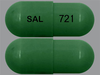 This is a Capsule imprinted with SAL on the front, 721 on the back.