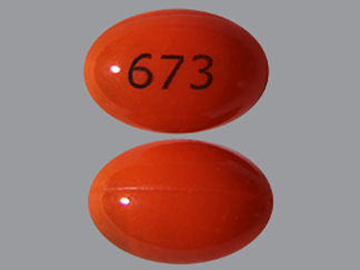 This is a Capsule imprinted with 673 on the front, nothing on the back.