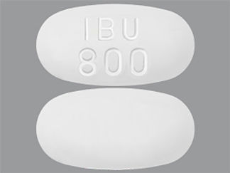 This is a Tablet imprinted with IBU  800 on the front, nothing on the back.