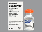 Oncaspar: This is a Vial imprinted with nothing on the front, nothing on the back.